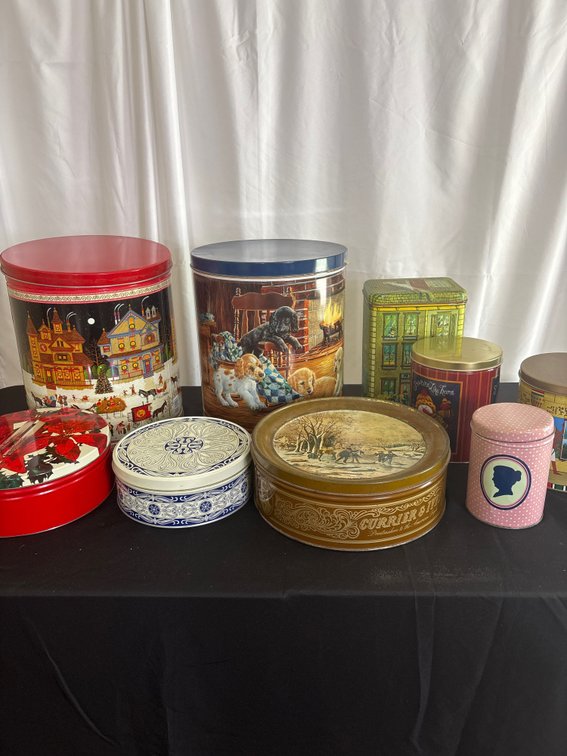 Assorted Decorative Cookie & Storage Tin Collection