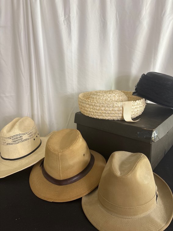 Assorted Men’s & Ladies’ Hats with Hat Box