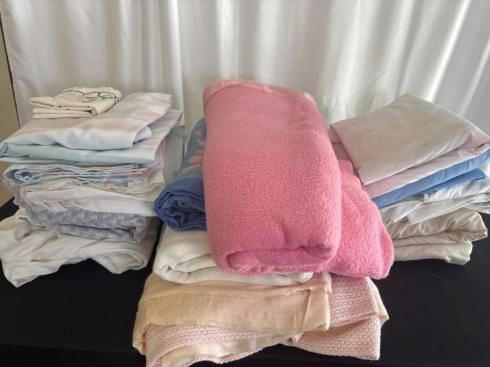 Assorted Bedding & Household Linens – Blanket, Sheets & More