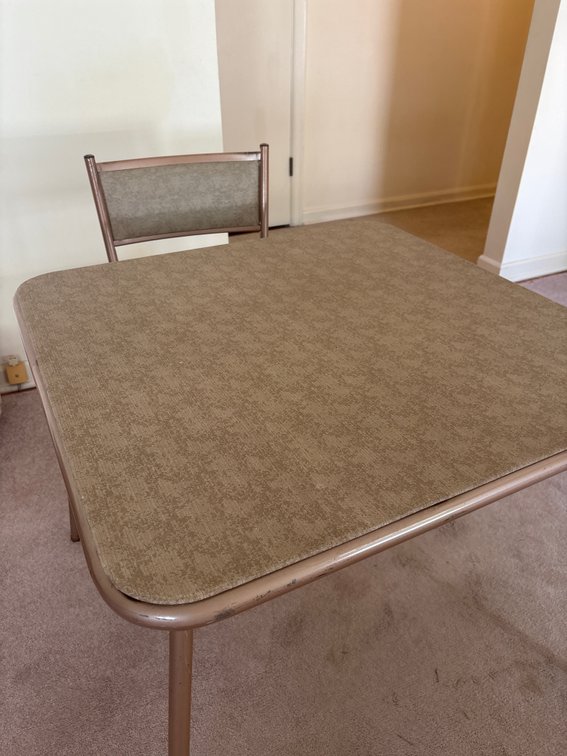 Card table and one chair