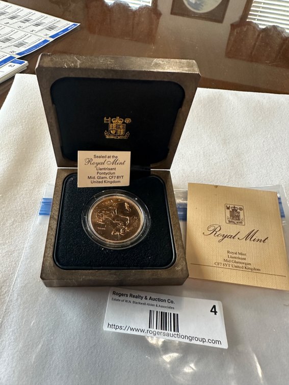 1985 UK 5 Sovereign  .917% Gold.  39.94 Grams