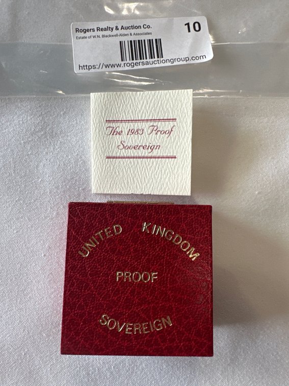 1983 Proof UK 1/2 Sovereign .917% Gold. 22K 3.99 Grams