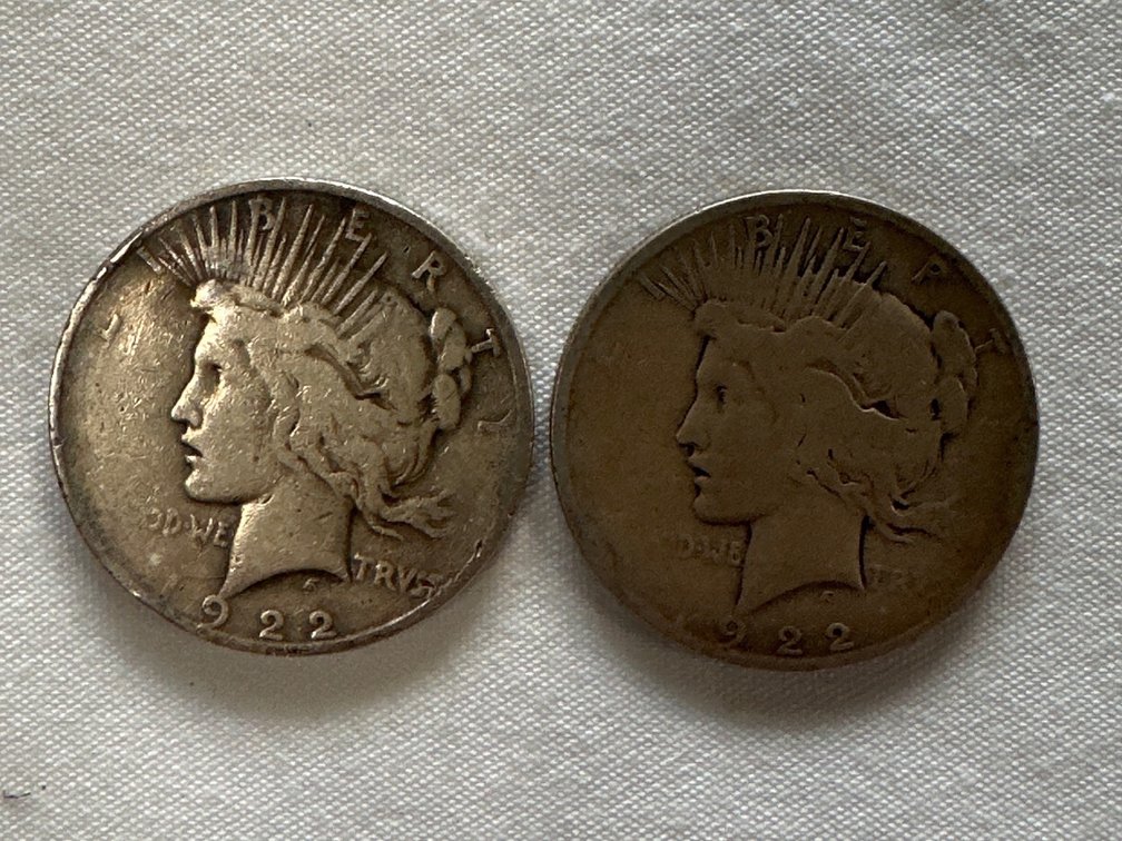 1922 & 1922-S Silver Dollars