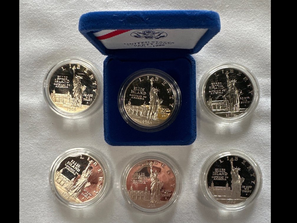 1986-S Proof Liberty Dollar 90% Silver 26.73 Grams per coin
