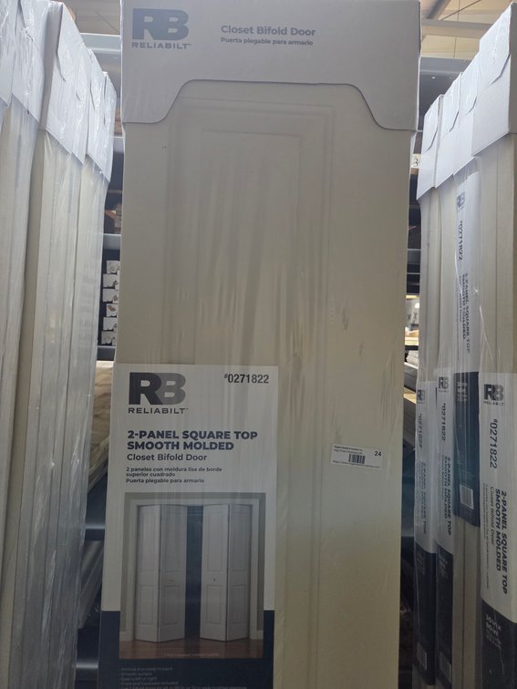 Bifold Door (2 panel sq. top smooth molded) closet (4 units)
