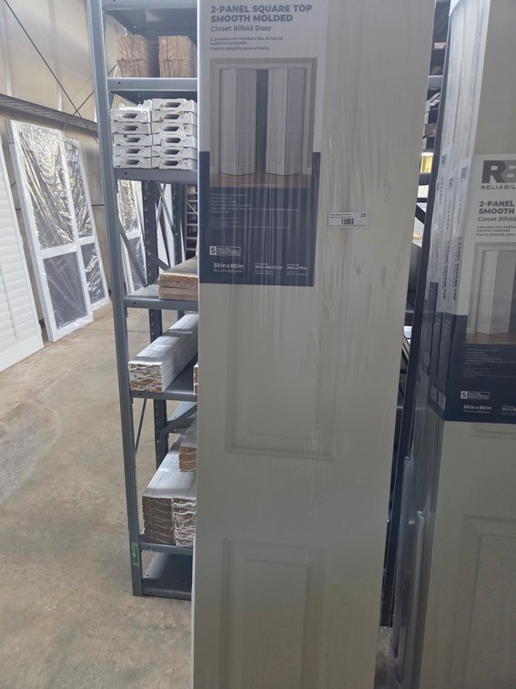 Bifold Door (2 panel sq. top smoothe molded) closet (6 units)