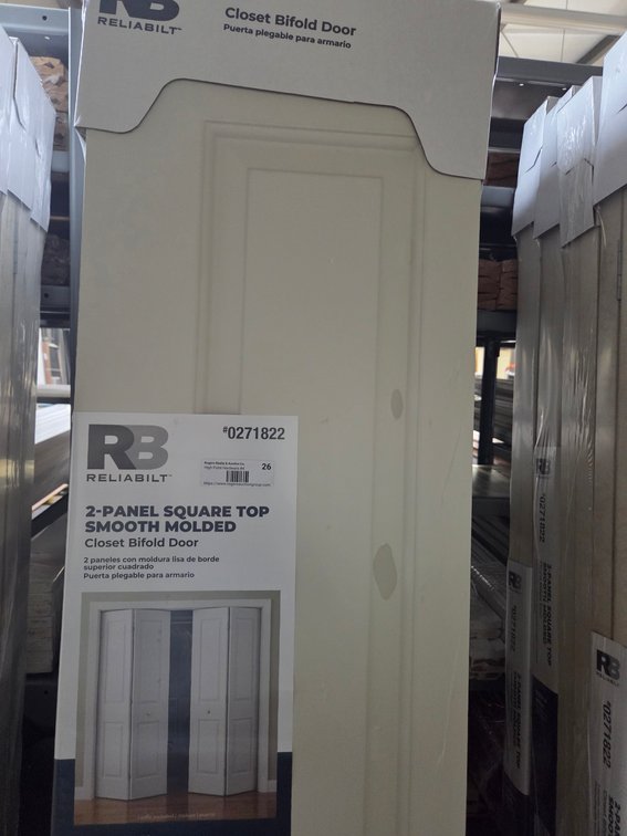 Bifold Door (2 panel sq. top smooth molded) closet (4 units)