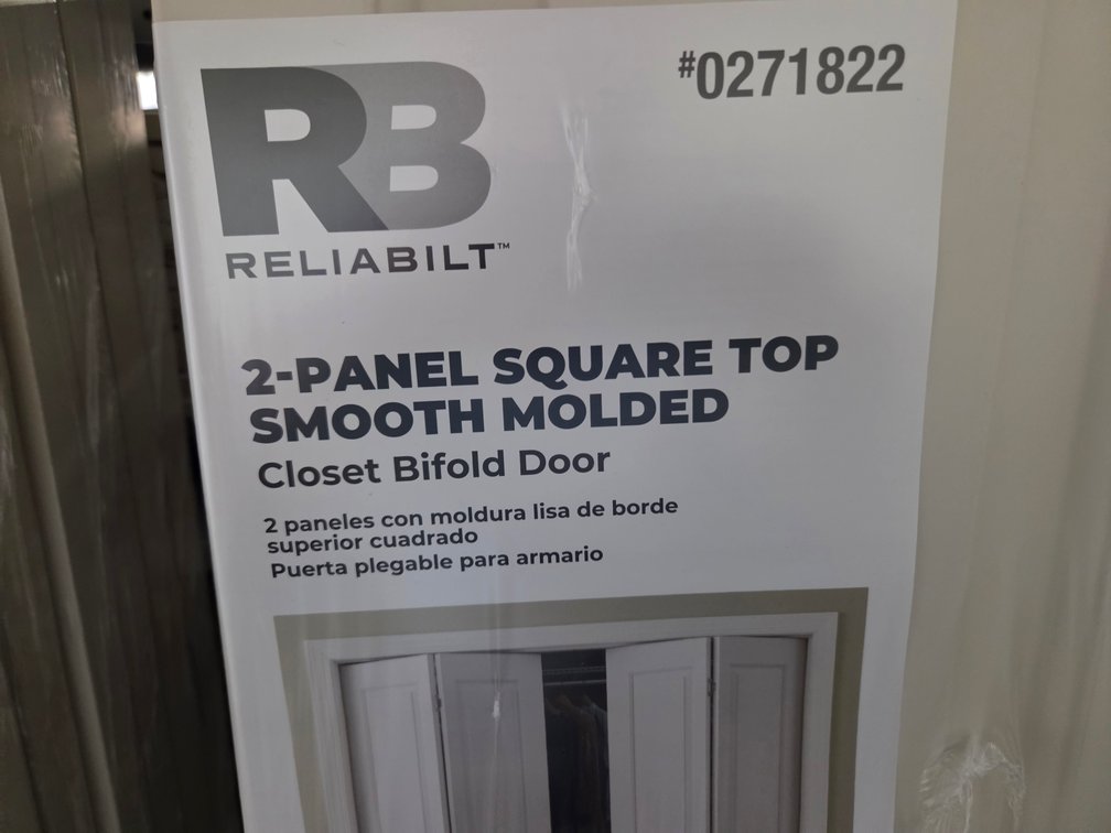 Bifold Door (2 panel sq. top smooth molded) closet (4 units)