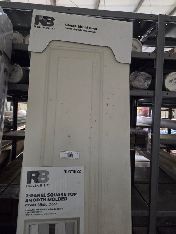 Bifold Door (2 panel sq. top smooth molded) closet (2 units)