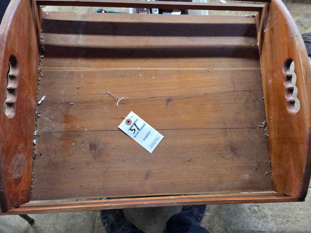 Bookshelf, serving tray and tool box