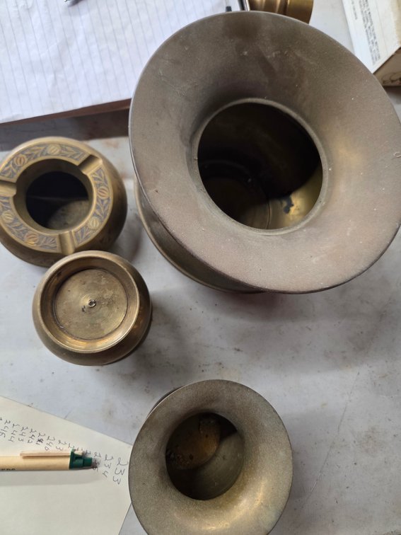 Assorted Metal/Brass vases
