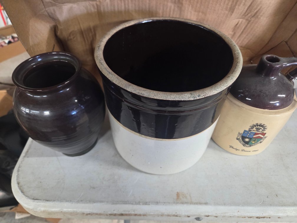 Crock, Vase and jug