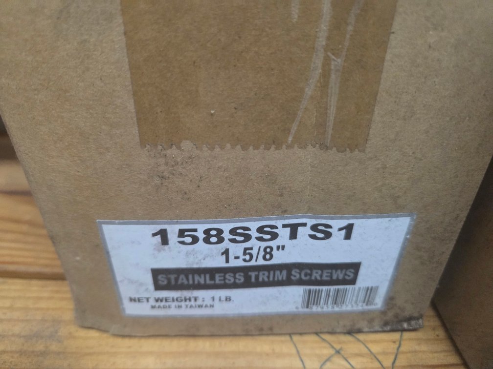Stainless Trim Screws 1 5/", 1/1/2" fence staples