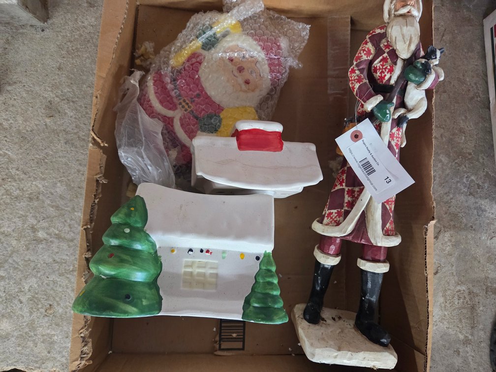 Lighted Christmas Decor, cookie Jar, Santa