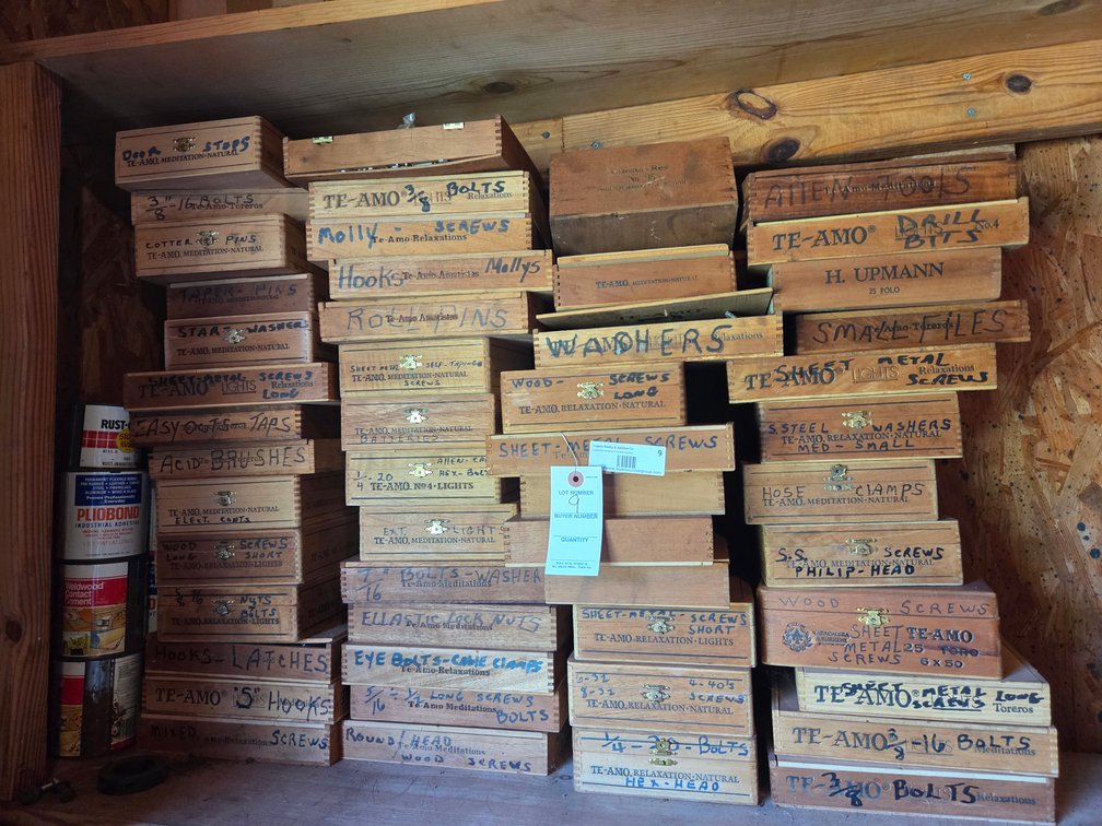 Assorted Items: Roll Pins, Washers, Small Files, Allen Wrenches, Bolts