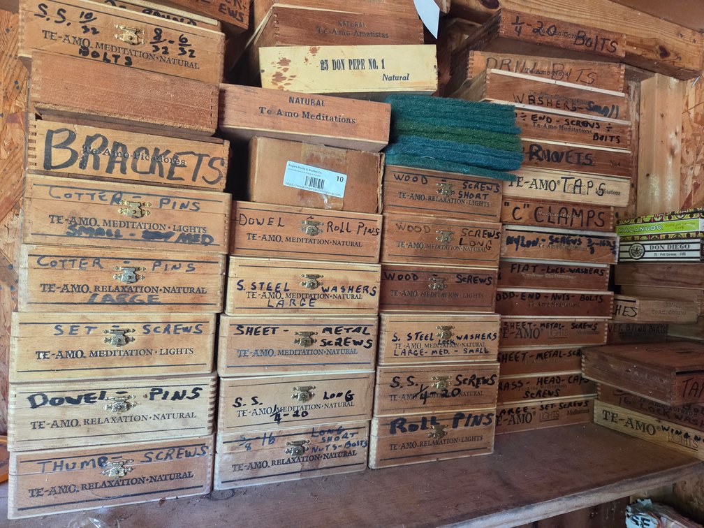 Assorted Items: Brackets, Dowel Roll Pins, Sheet Metal Screws, Steel Washers, Screws, Clamps