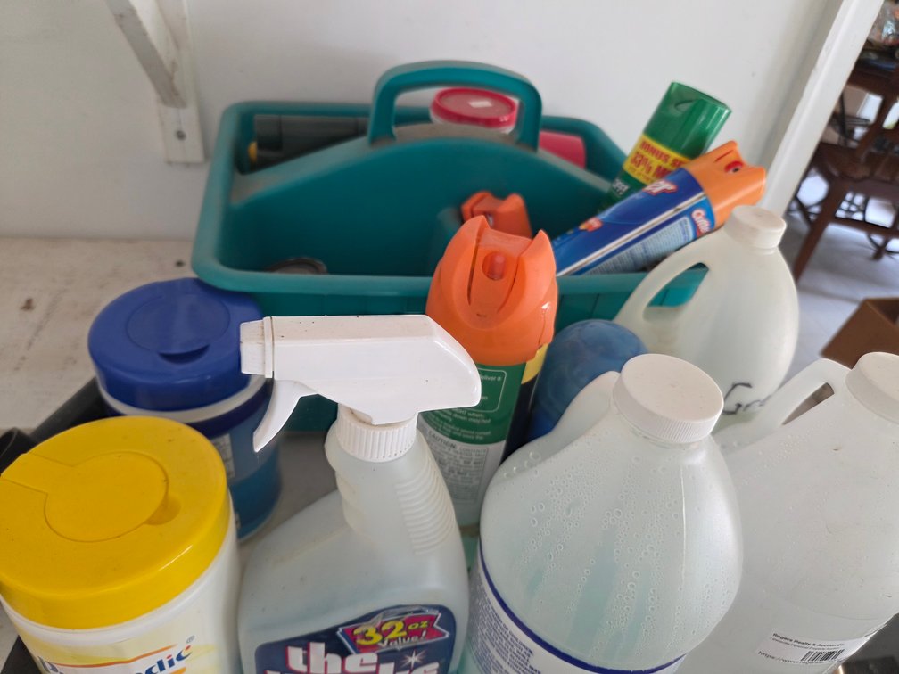 Cleaning Supplies, Hand Vac, AM/FM Sony Radio
