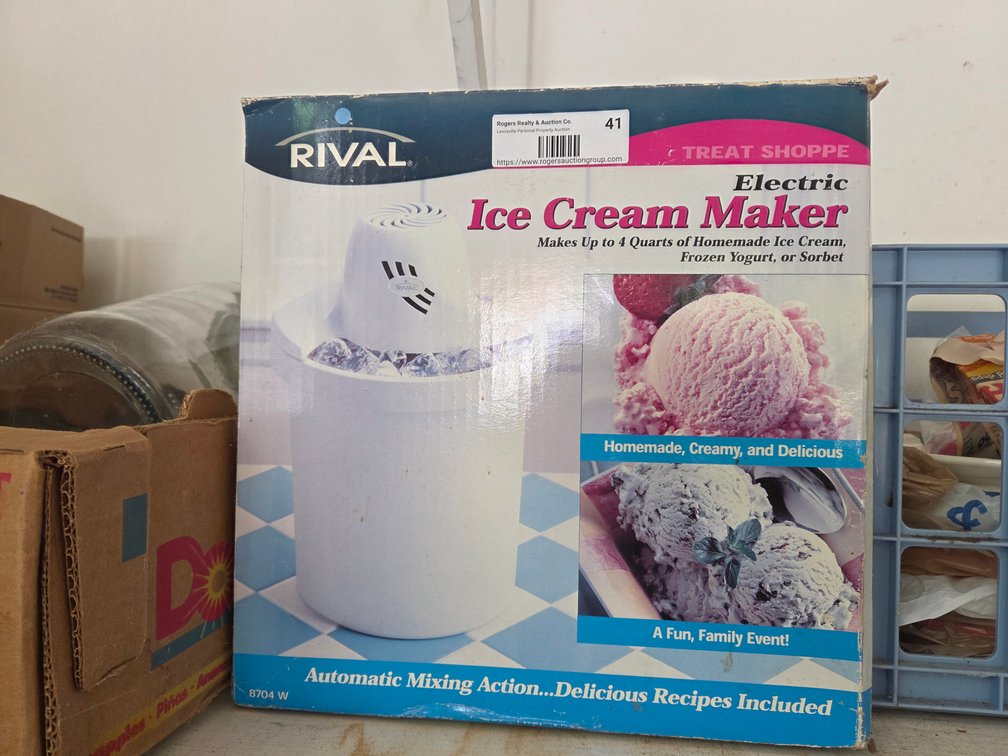 Ice Cream Maker, Assorted Plates and Jars