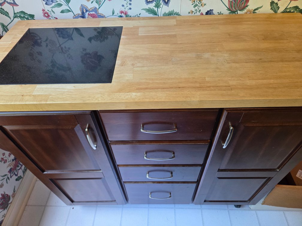 Rolling Kitchen Island Cabinet with drawers and doors