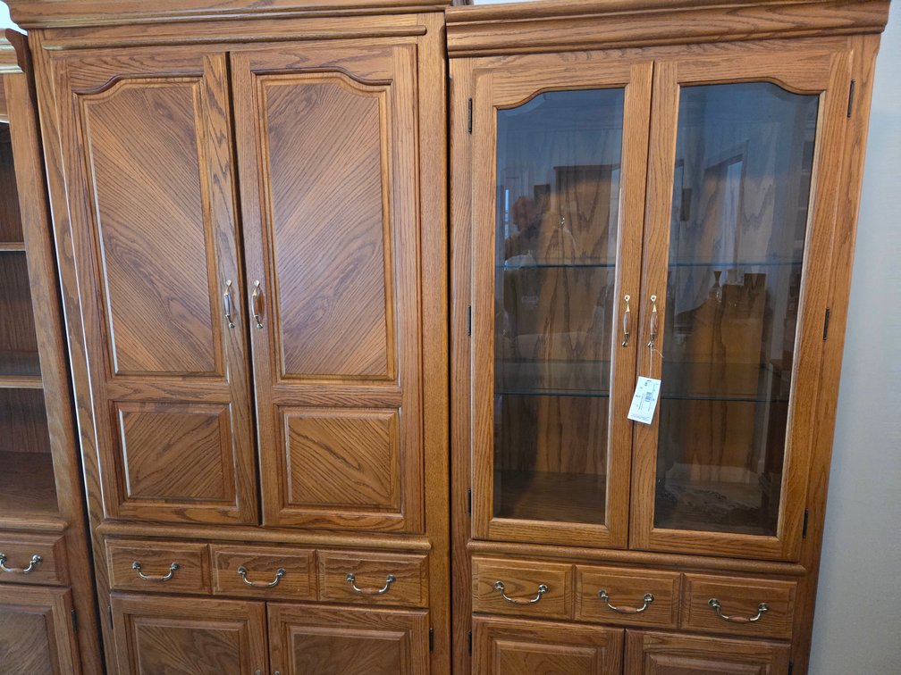 Large Wood Entertainment Center- Comes in 3 Sections