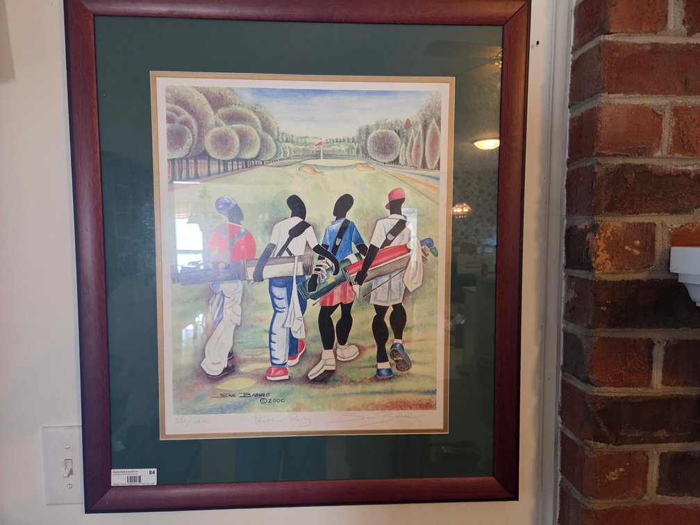 3 pc Wooden Wall Art including Numbered 351/1800 Original Sam Barnes Framed Print