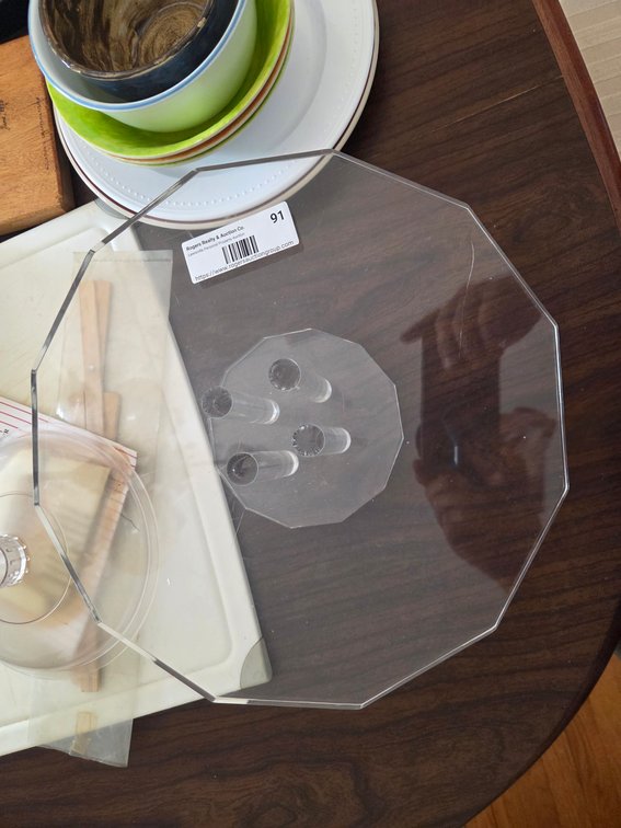 Cake Stand and Assorted Kitchen Items, Sponge Cake Cutter