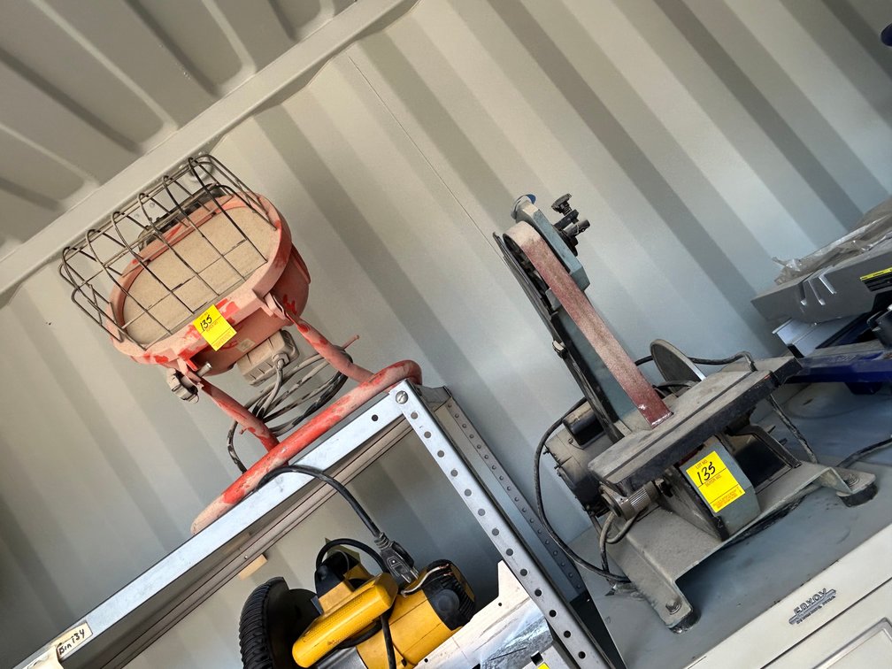 Belt Sander and Halogen Shop Light