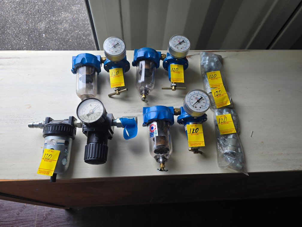 4 Air Regulators and Quick Connects, Make: Coilhouse Pneumatics