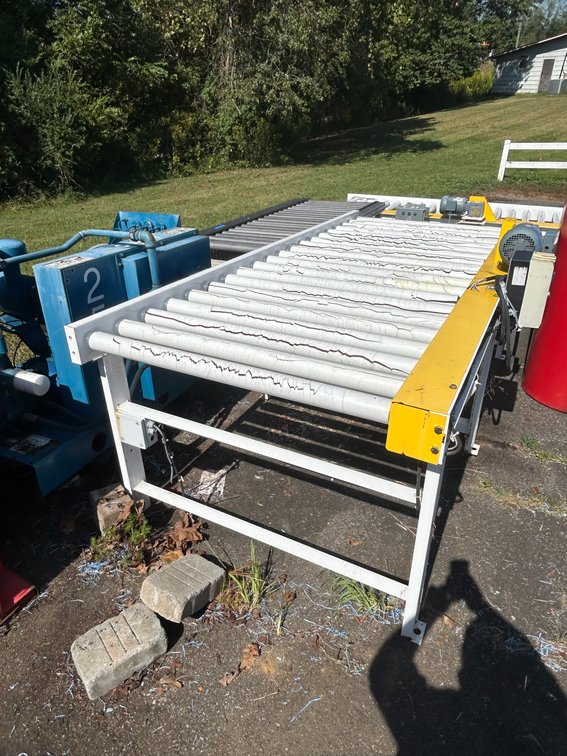 Belt Driven Roller Conveyor, 10' Long x 47.5" Wide x 40.5" Height, Includes Electric Motor and Gearbox