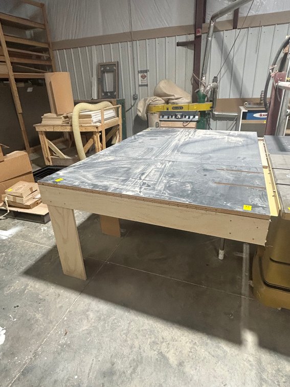 Table Saw Table Extension 58" Deep x 88" Wide x 34.25" Tall