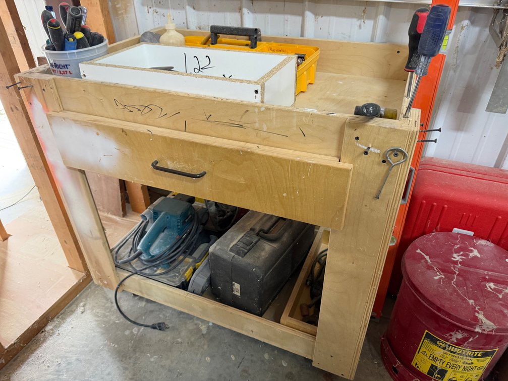 Work Bench w/Palm Sander, Screw Drivers, Hammer