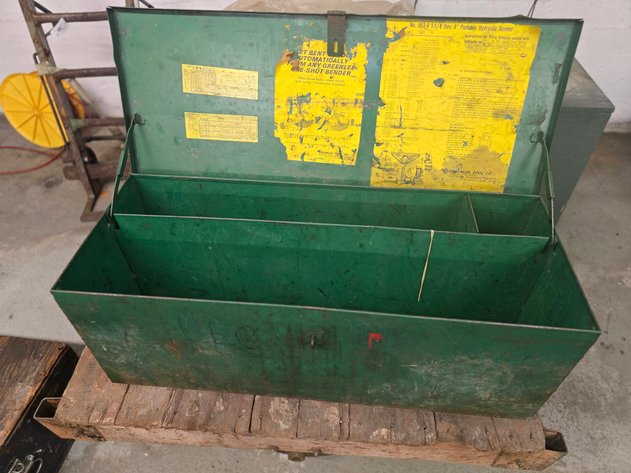 Greenlee metal storage box & roll cart