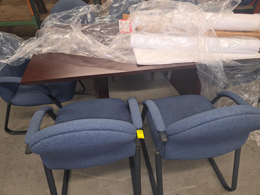 7 chairs & table