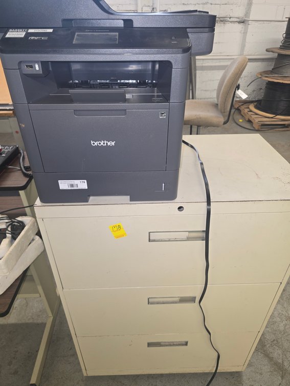 three drawer metal cabinet / Brother MFC-C59,000W
