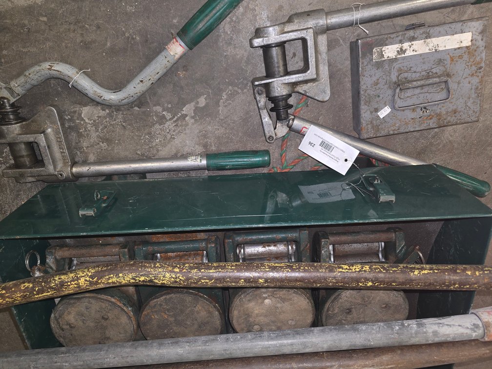 Hilman roller jacks 30 ton capacity / Greenlee punches