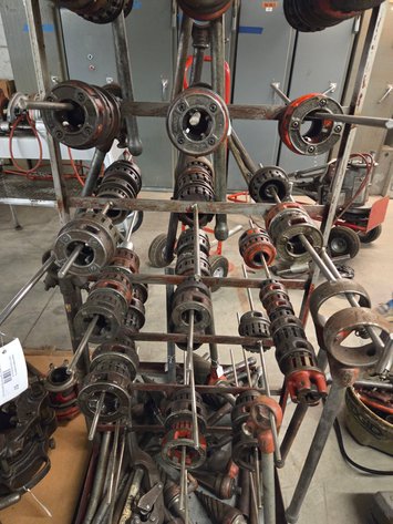 rack of threader inserts