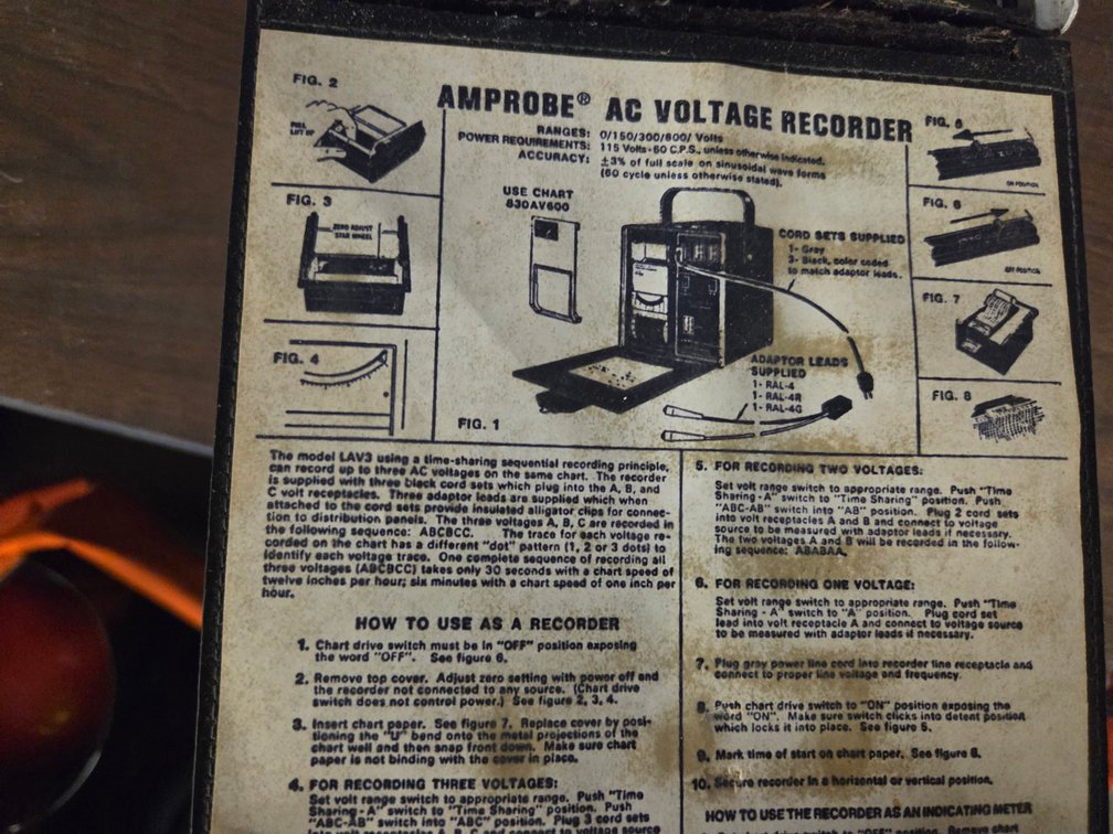 AMPROBE AC voltage recorder