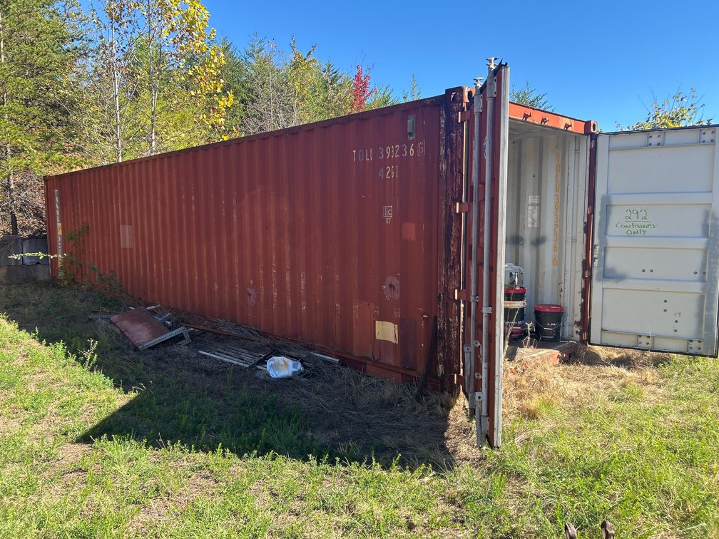 Red 40’ Shipping Container
