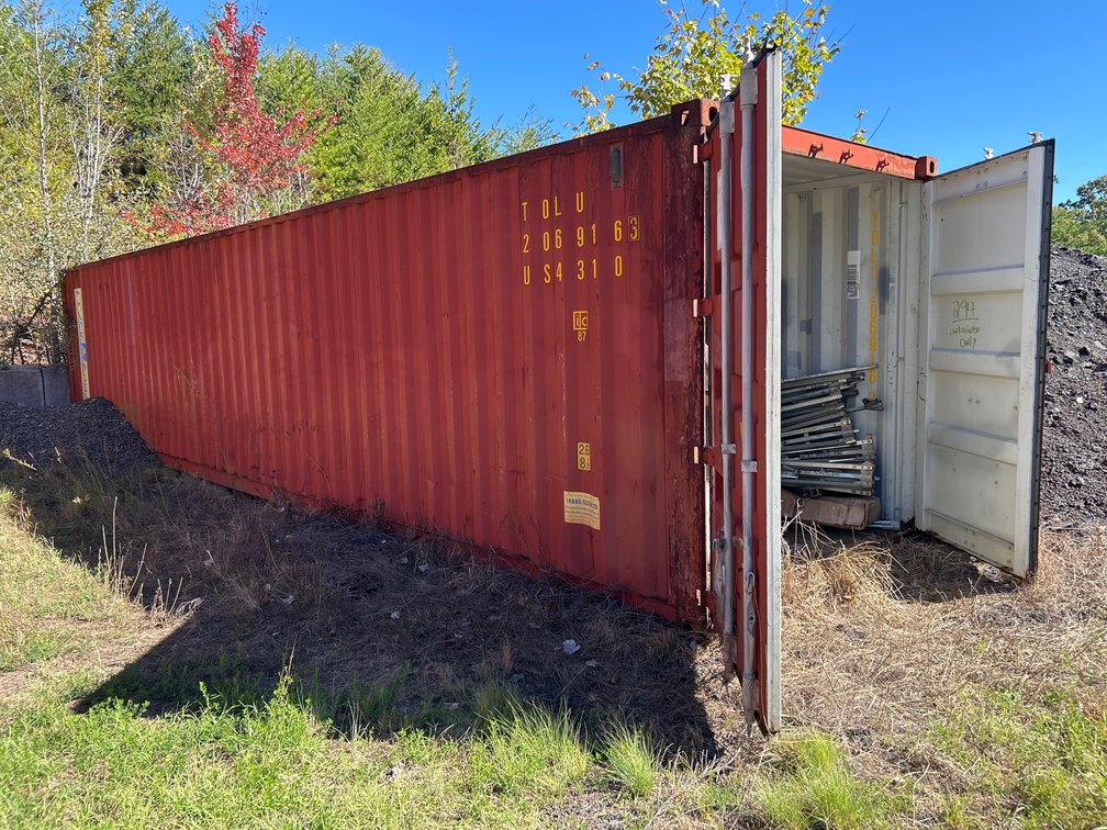 Red 40’ Shipping Container