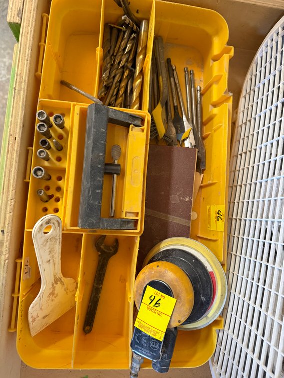 Mirka Palm Sander, Tool Tray w/Bits