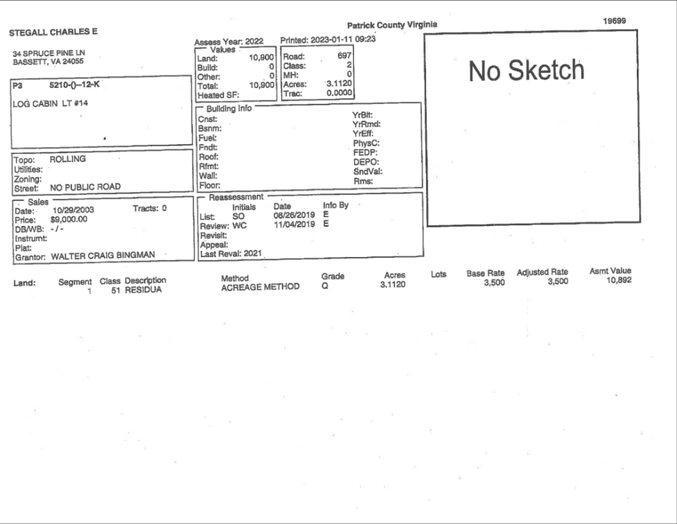 Lt #14; 3.112 Acres