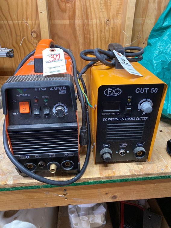 F2C CERT 50 DC INTERVER PLASMA CUTTER & HIT BOX TIG 200A
