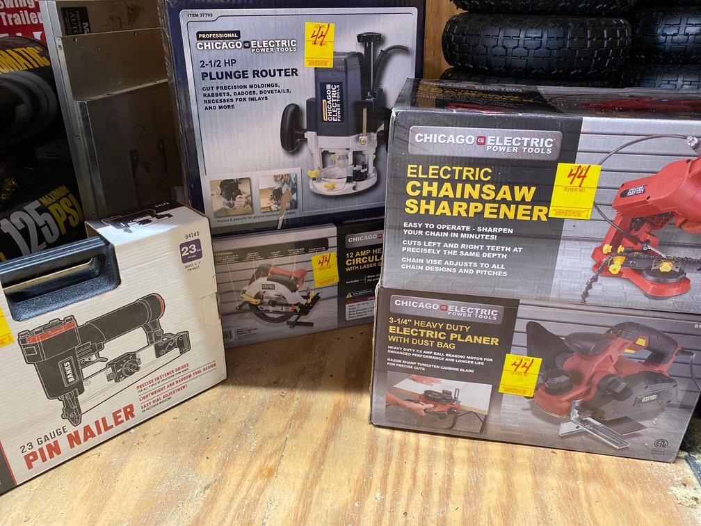 CHAINSAW SHARPENER-PIN NAILER-PLANER-ROUTER-CIRCULAR SAW