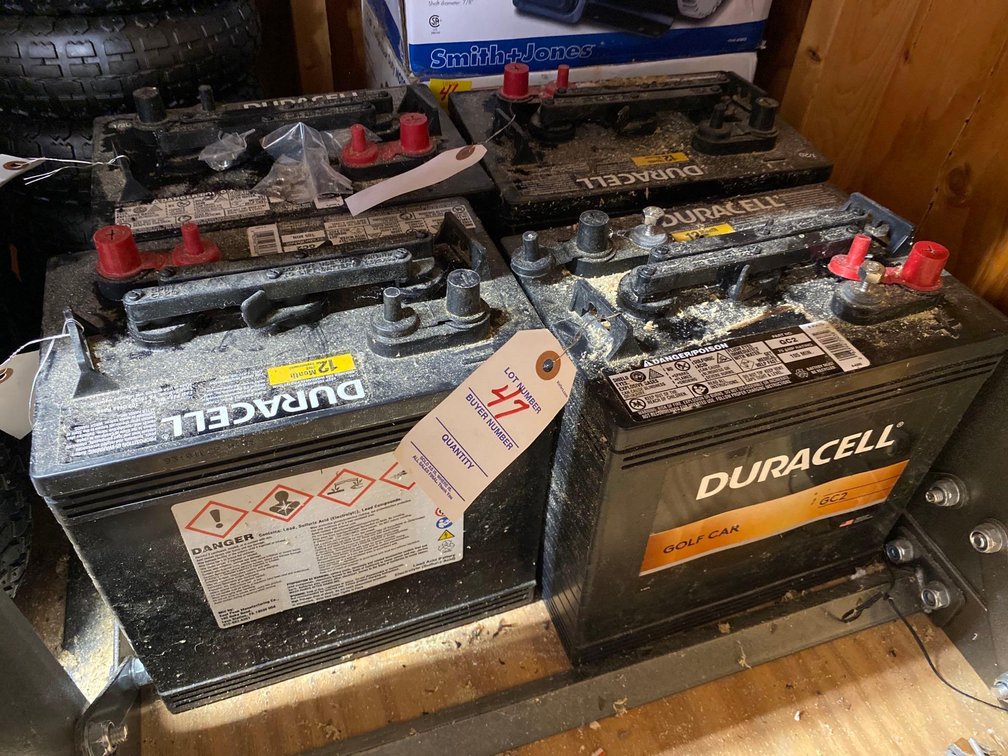 (4) DURACELL BATTERIES FOR GOLF CART-CONDITION UNKNOWN