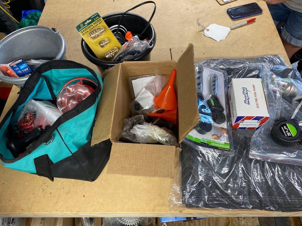 MOVERS BLANKETS- DRILL BITS-TRAILER HITCH BALL ELEC FUEL PUMP