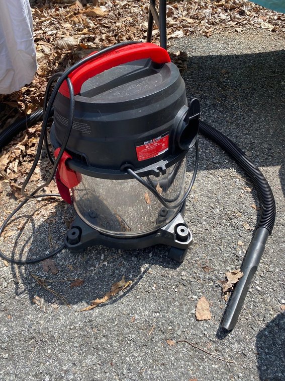SMALL WET/DRY VAC-INFLATOR-FUNNELS-MAKITA 18V CHARGER-EXT CORD