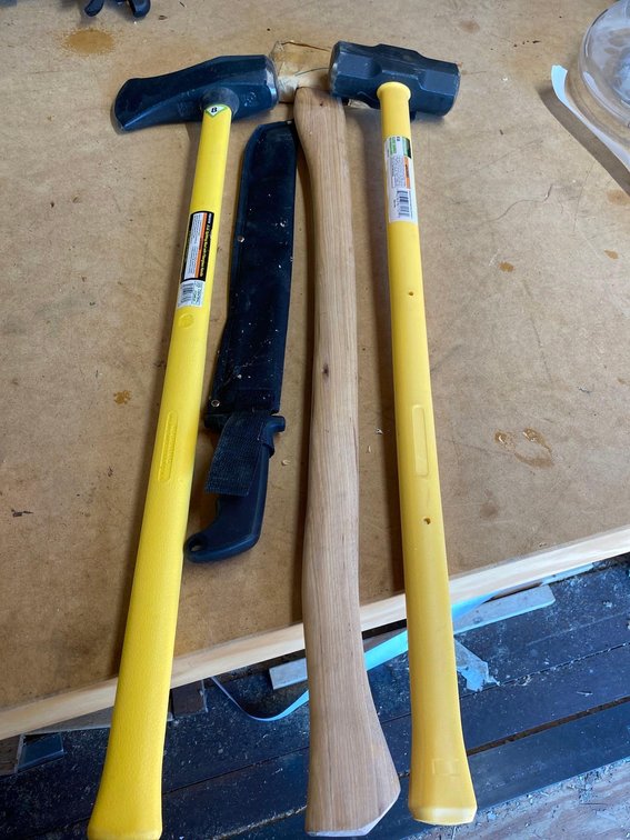 SLEDGE HAMMER-SPLIT MAUL-AXE-MACHETE