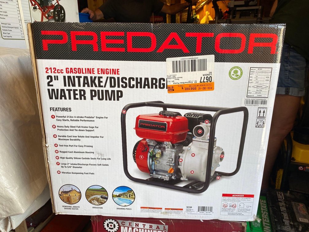 PREDATOR GAS ENGINE-WATER PUMP