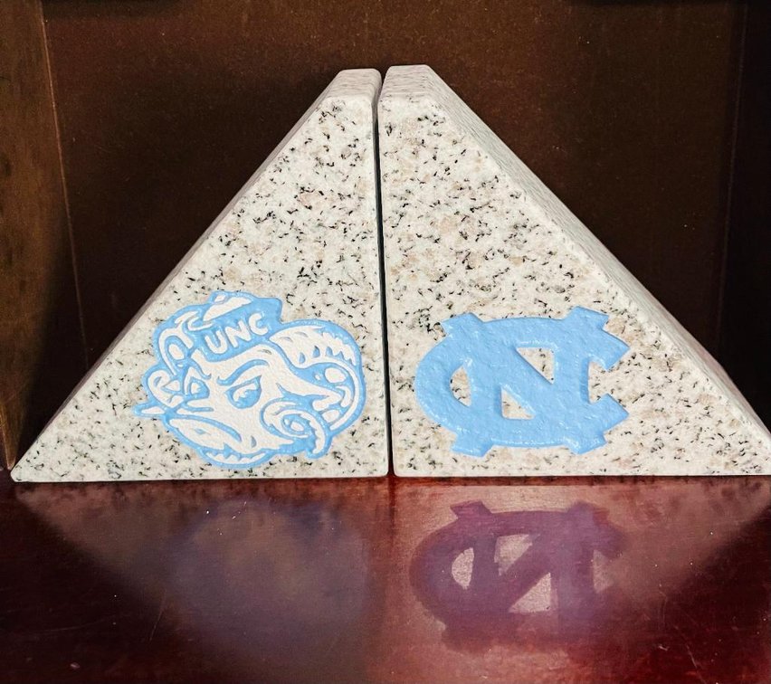 UNC Granite Bookends - Donated By NC Granite Corporation