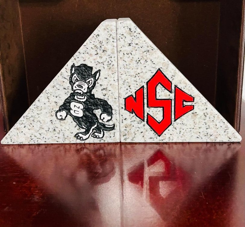 NC State Granite Bookends - Donated By NC Granite Corporation